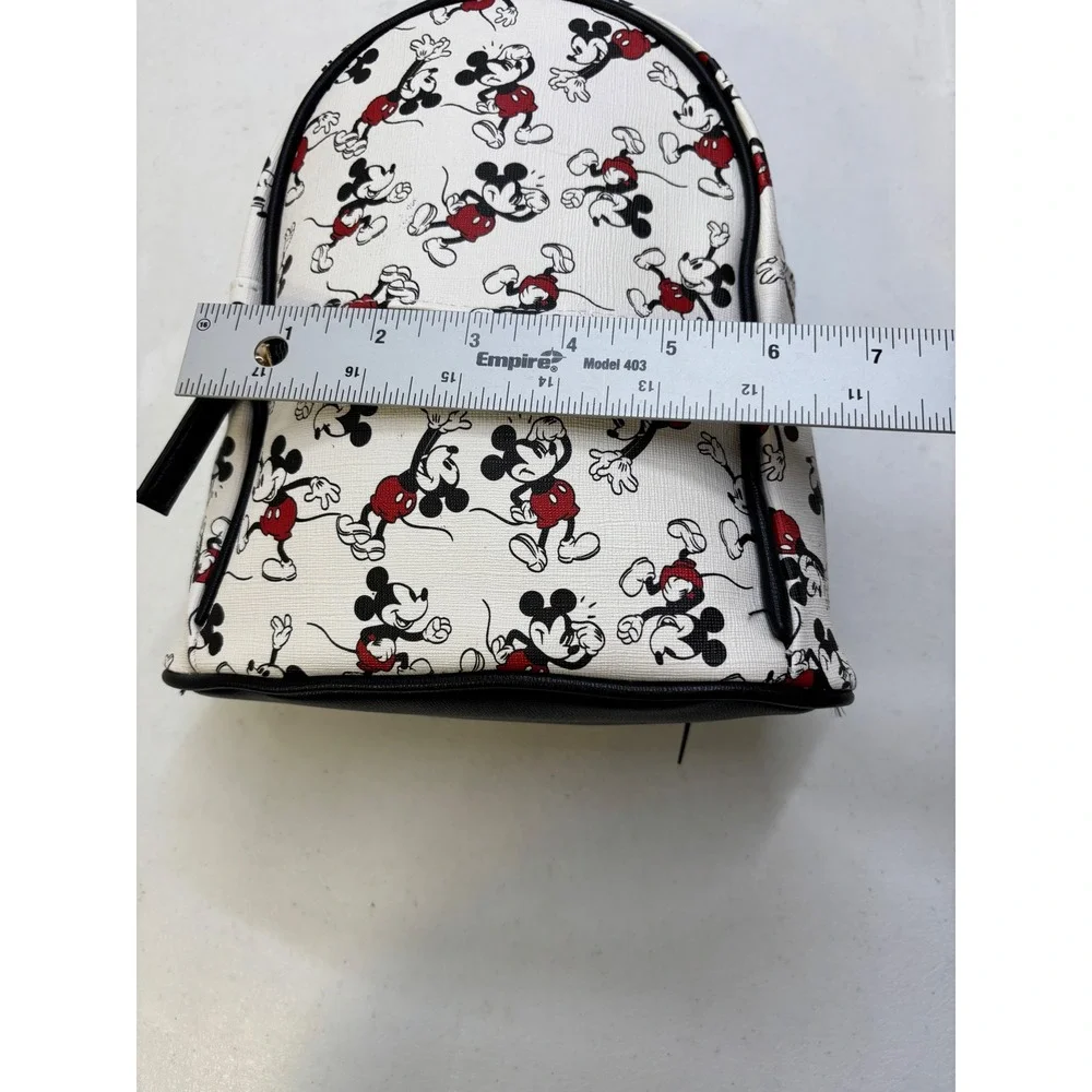 Disney Mickey Mouse All Over Print Mini Backpack White‎ Black Red